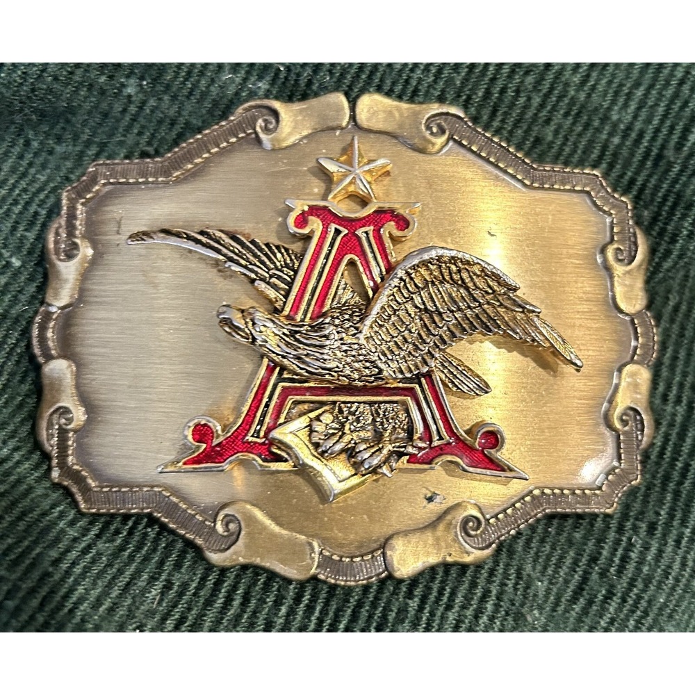 Anheuser‎ Bush Belt Buckle Vintage 1977 Budweisher USA Eagle